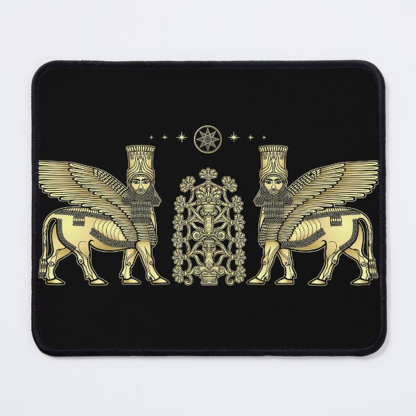 Item preview, Animation drawing: Winged bulls Shedu guard the fertility tree, star Sirius, character in Assyrian mythology. designed and sold by YanaZvereva.