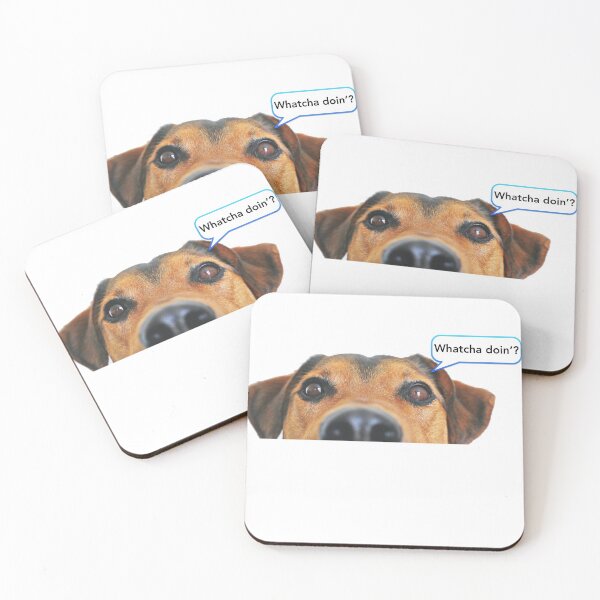 Item preview, Dog asks "What are you doing?" designed and sold by giantREBAfan.