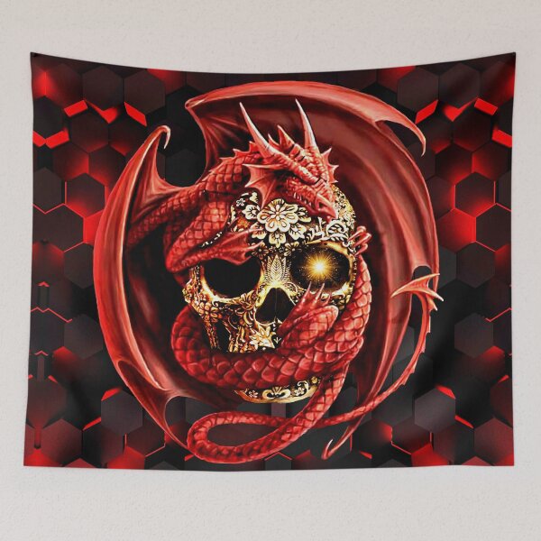 Item preview, Dragon and Tribal Skull designed and sold by Gothic Fantasy.