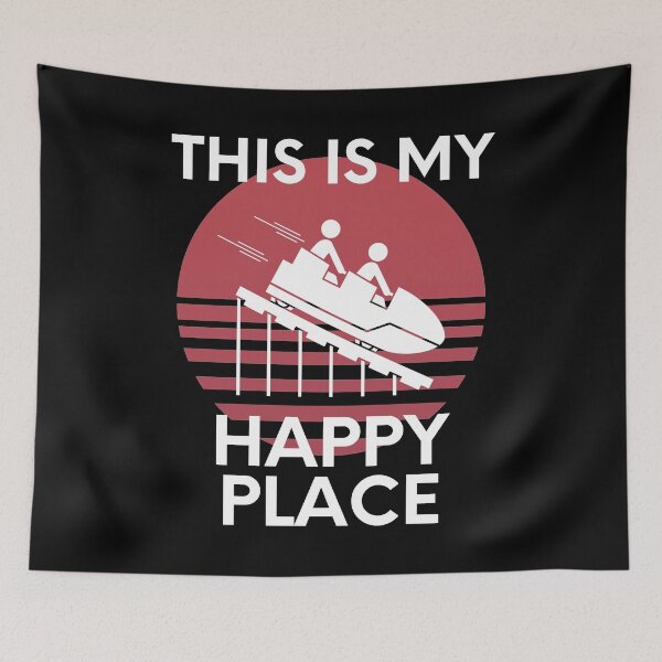 Item preview, This Is My Happy Place Roller Coaster Theme Park Enthusiast designed and sold by EllConApparel.