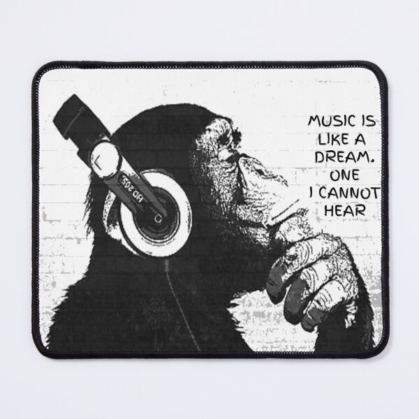 Item preview, Banksy Monkey - Music is like a dream. One cannot hear designed and sold by CASSNELSON.