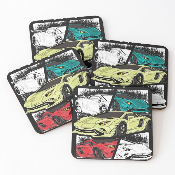 Item preview, Lamborghini Aventador SuperCar Racing Japan Style light green designed and sold by viralstudio.
