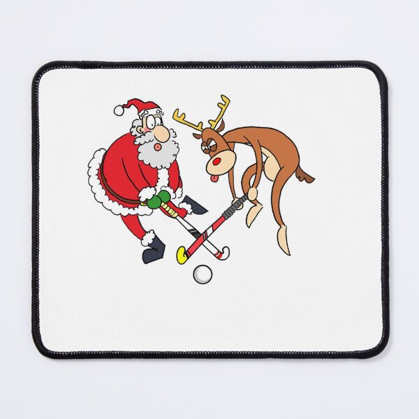 Item preview, Santa Reindeer Playing Field Hockey Player Xmas Funny Gifts Long Sleeve T-Shirt designed and sold by BalzerNotburga.