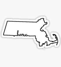 Massachusetts home outline Sticker