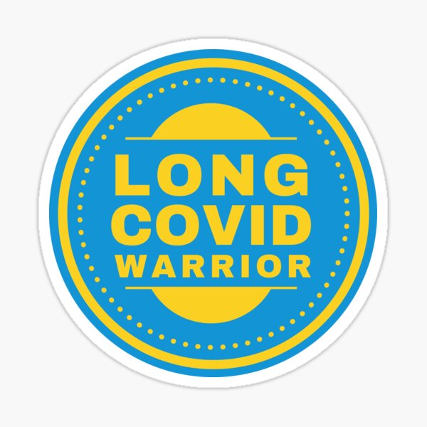 Item preview, Long Covid Warrior Patch - Yellow designed and sold by SadTea-Longhaul.