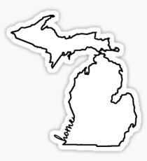 Michigan Home Outline Sticker