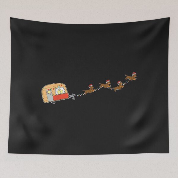 Item preview, Camper Van Christmas Dachshund Sleigh Doxie Dog X-mas Pajama designed and sold by AnitaJGreenspan.