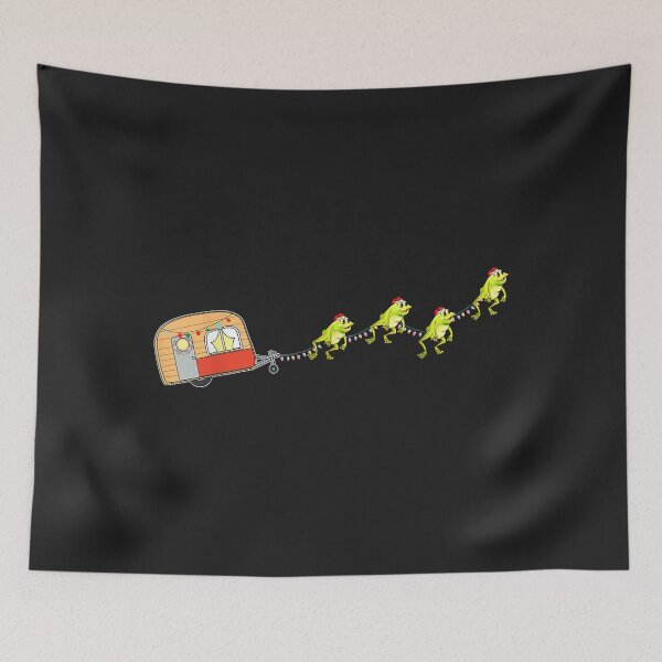 Item preview, Camper Van Christmas Frog Sleigh Cute Animal X-mas Pajama designed and sold by AnitaJGreenspan.