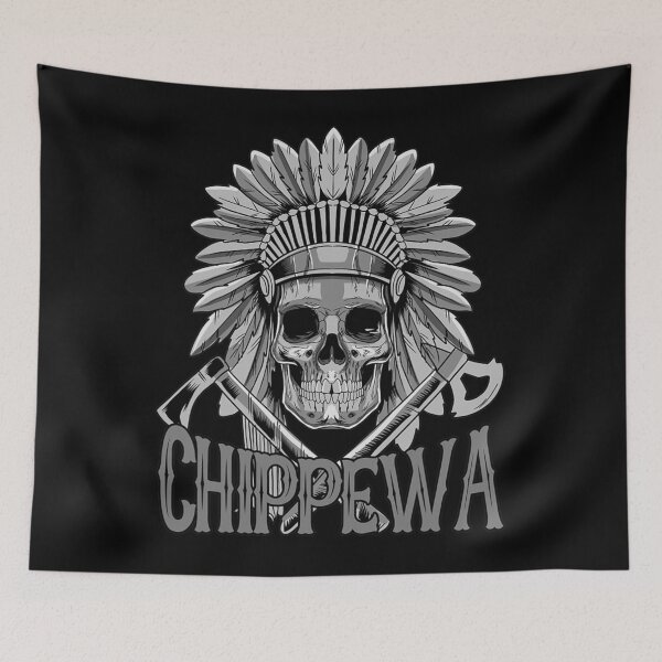 Artikelvorschau, Chippewa Totenkopf & Kopfschmuck Indianer Chippewa Heritage T-Shirt entworfen und verkauft von ebonigail.