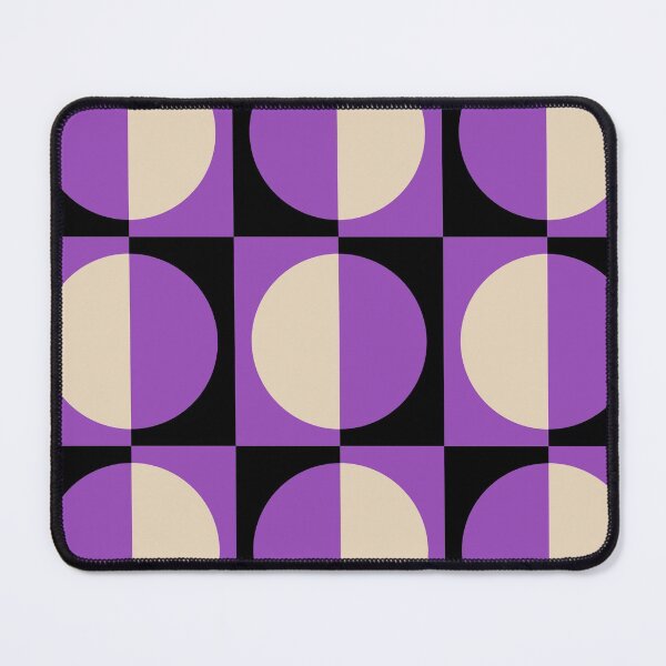 Item preview, Retro Geometric Half Square and Circle Pattern 249 designed and sold by tonymagnerart.