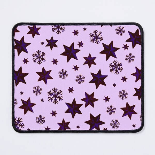Item preview, Stars & Snowflakes SHADOWED Pattern: Dark Purple designed and sold by PawsitiveMum.
