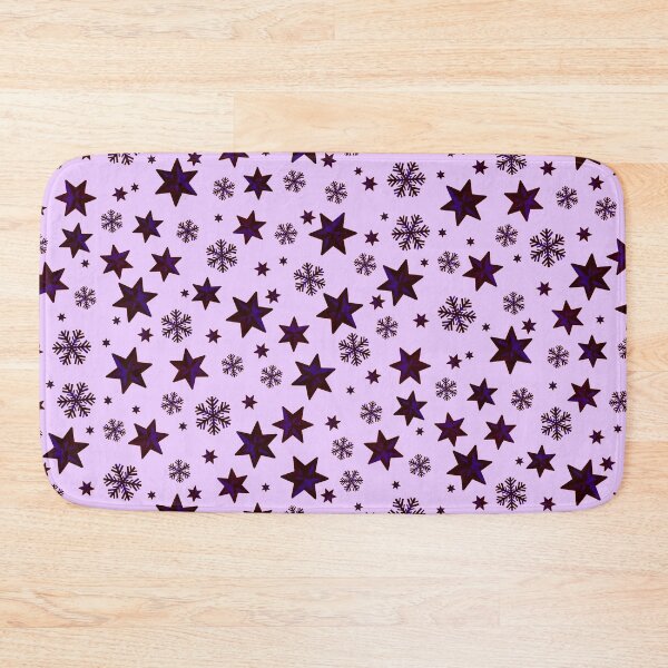 Item preview, Stars & Snowflakes SHADOWED Pattern: Dark Purple designed and sold by PawsitiveMum.