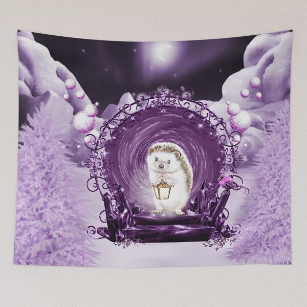 Item preview, Little Hedgehog in a winter landscape designed and sold by nicky2342.