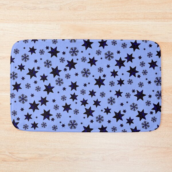 Item preview, Stars & Snowflakes SHADOWED Pattern: Navy  designed and sold by PawsitiveMum.