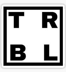 TRBL Box Print Noir Sticker