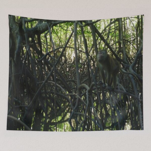 Item preview, Monkey climbing in manrove forest designed and sold by asharpriest.