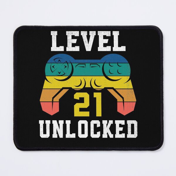 Item preview, Level 21 Unlocked, 21st Gamer Birthday Distressed designed and sold by Fabvity.