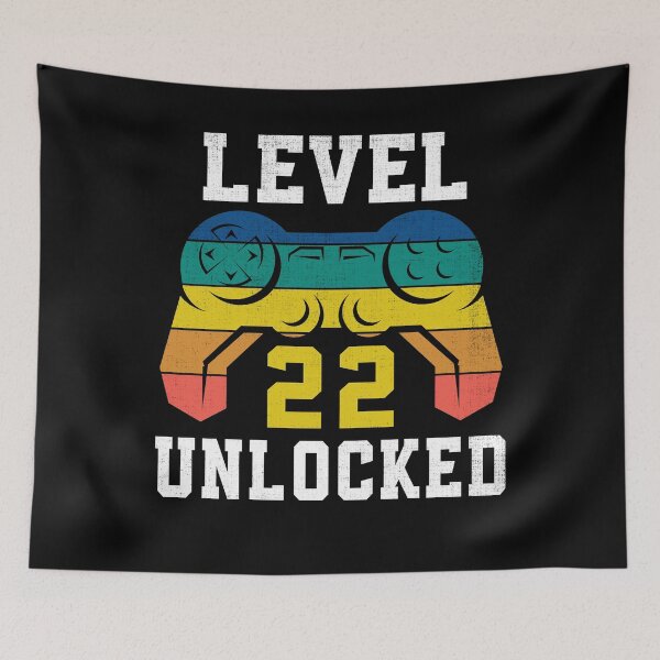 Item preview, Level 22 Unlocked, 22nd Gamer Birthday Distressed designed and sold by Fabvity.