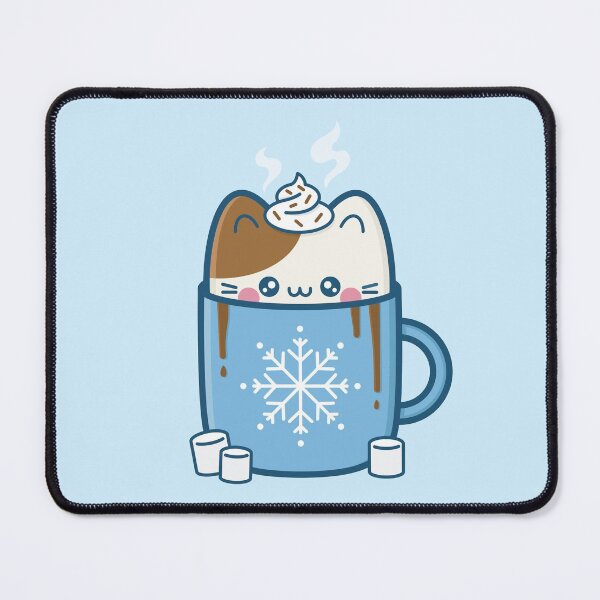 Item preview, Hot Chocolate Kawaii Christmas Cat designed and sold by KittyCotton.