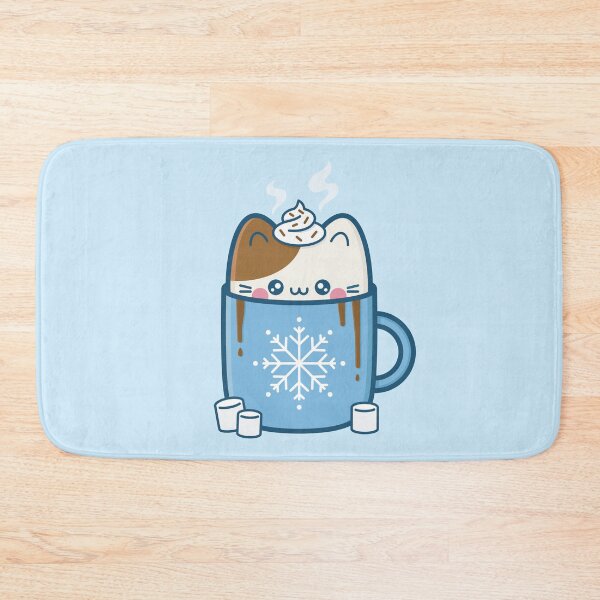 Item preview, Hot Chocolate Kawaii Christmas Cat designed and sold by KittyCotton.