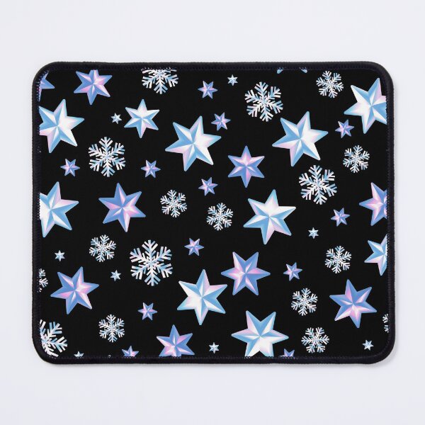 Item preview, Stars & Snowflakes IRIDESCENT Pattern: White Pearl Snow designed and sold by PawsitiveMum.