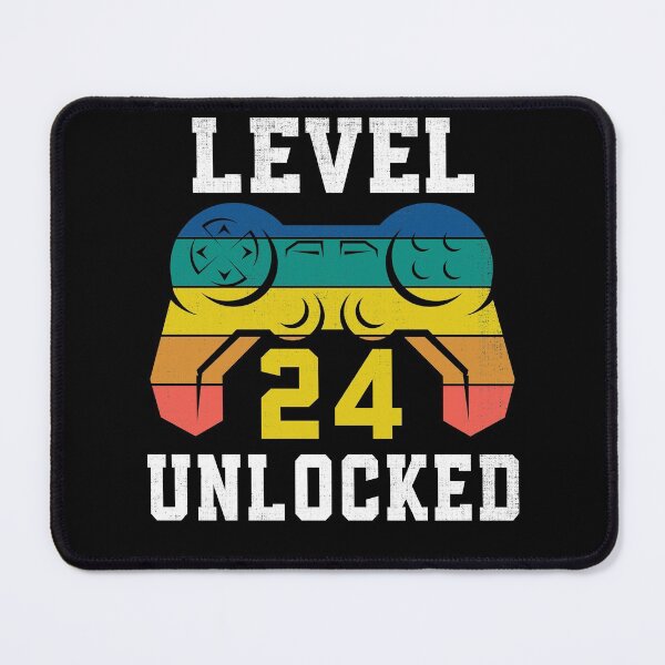 Item preview, Level 24 Unlocked, 24th Gamer Birthday Distressed designed and sold by Fabvity.