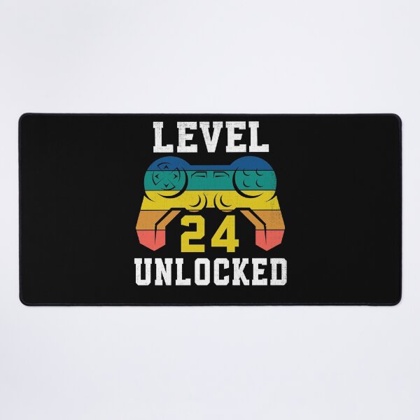Item preview, Level 24 Unlocked, 24th Gamer Birthday Distressed designed and sold by Fabvity.