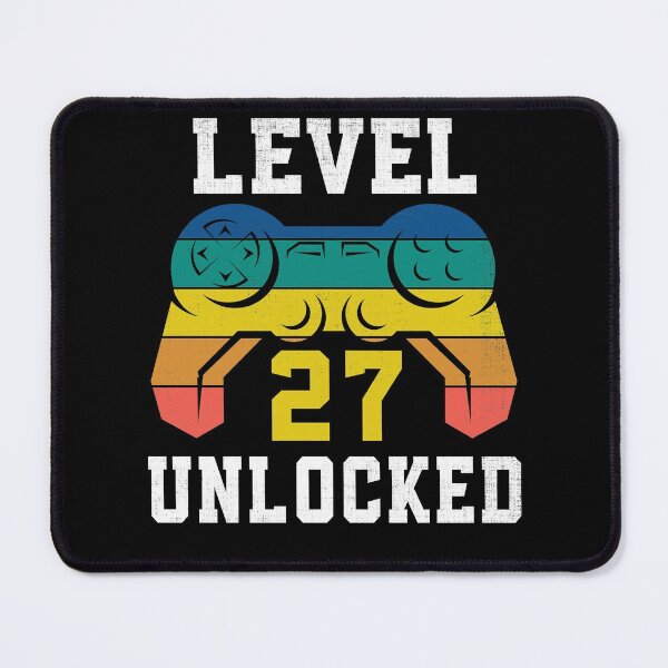 Item preview, Level 27 Unlocked, 27th Gamer Birthday Distressed designed and sold by Fabvity.