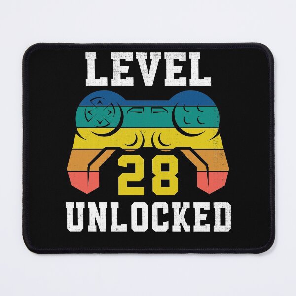 Item preview, Level 28 Unlocked, 28th Gamer Birthday Distressed designed and sold by Fabvity.