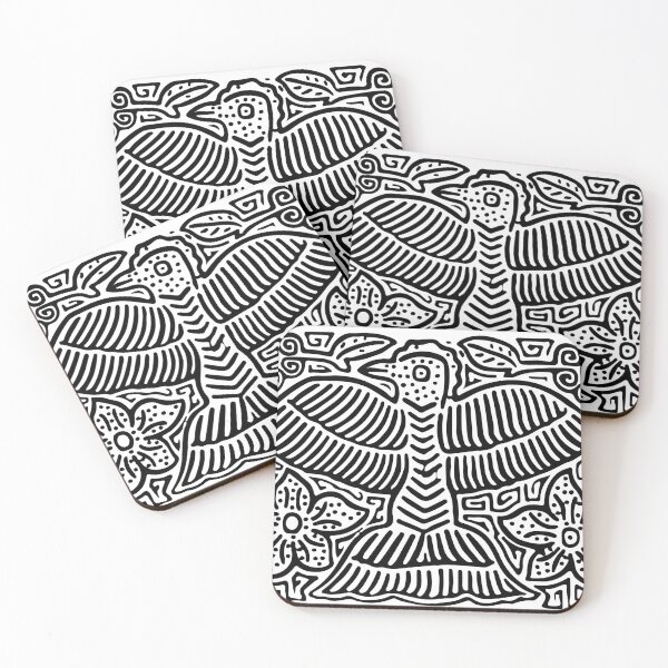 Item preview, mola kuna from panama b and w designed and sold by Melquidedec.