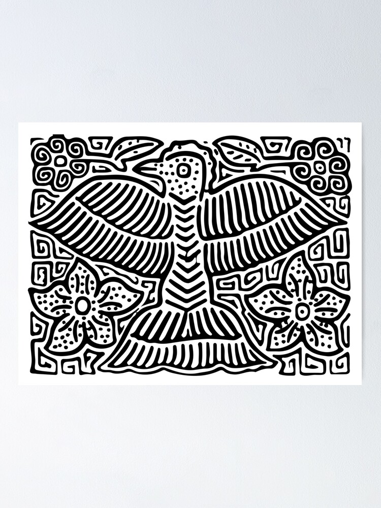 Panama Love Mola-inspired Coasters, Mola-inspired Art, Panamanian