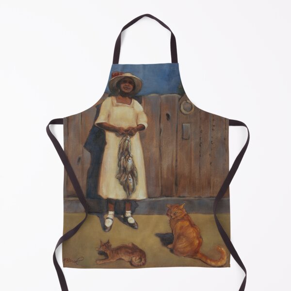 Item preview, Two Cats and Fish. Black pride and Black culture in 1920s. Retro style painting. designed and sold by JaeMe Bereal.