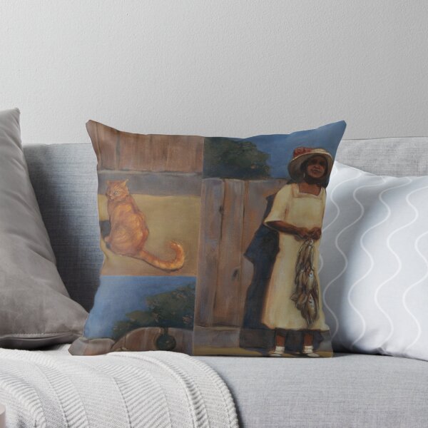 Item preview, Two Cats and Fish. Black pride and Black culture in 1920s. Retro style painting. designed and sold by JaeMe Bereal.