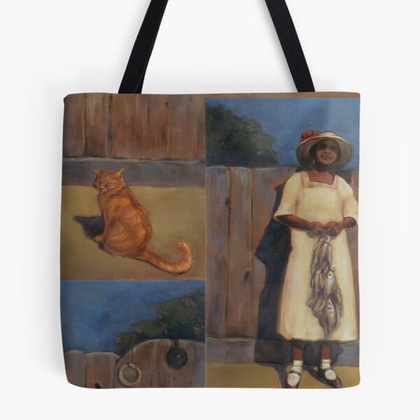 Item preview, Two Cats and Fish. Black pride and Black culture in 1920s. Retro style painting. designed and sold by JaeMe Bereal.