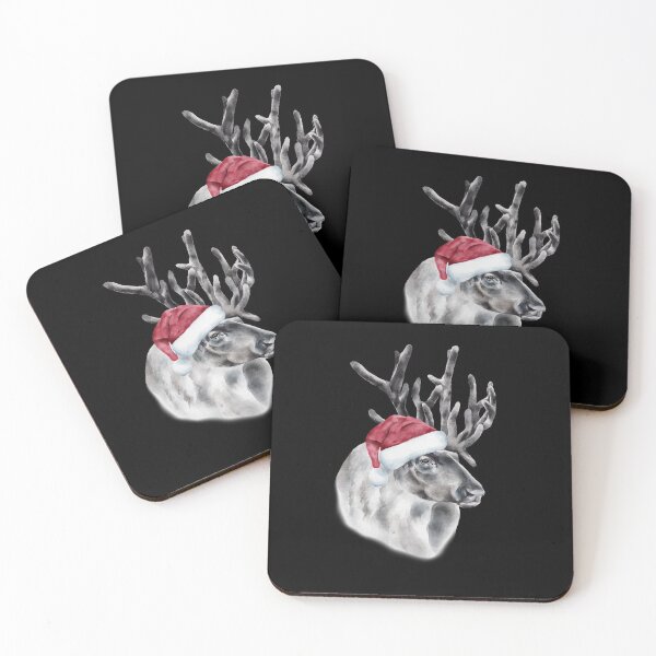 Item preview, Reindeer wearing Santa Ha-Christmas gift idea designed and sold by BRtisticDesigns.