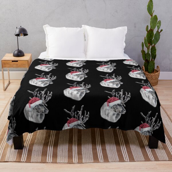 Item preview, Reindeer wearing Santa Ha-Christmas gift idea designed and sold by BRtisticDesigns.