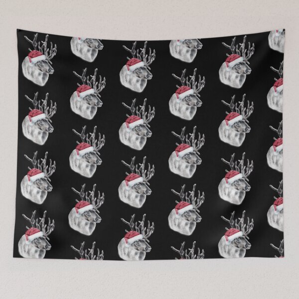 Item preview, Reindeer wearing Santa Ha-Christmas gift idea designed and sold by BRtisticDesigns.