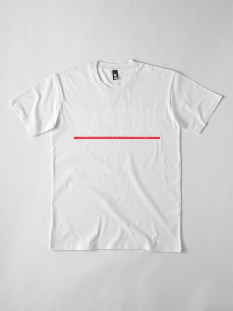 T-shirt premium avec l'œuvre « Cadeau humour homme Sapeur Pompier Noel  Anniversaire » de l'artiste RomualdGR