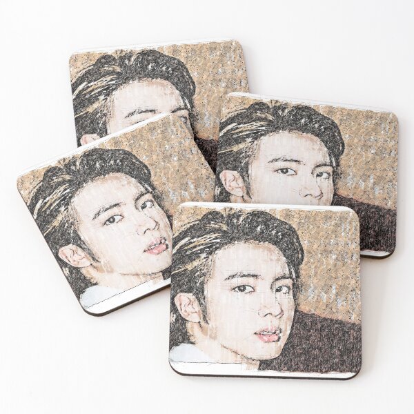 Item preview, Jin BTS Bangtan Boys K-Pop Idol Group Member 방탄소년단 Butter Face Sketch Artwork 01 designed and sold by mauveswancom.