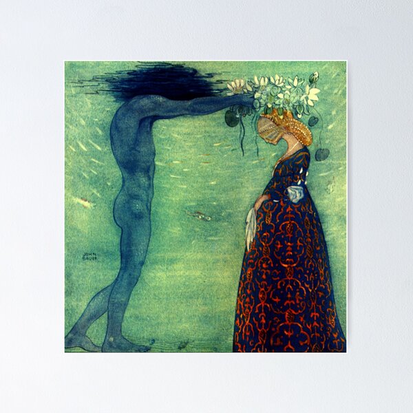 Item preview, Agneta and the Sea King - Coronation of the Sea Queen - John Bauer designed and sold by RPGHaven.