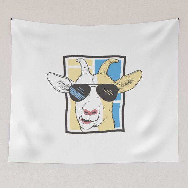 Item preview, Goat with sunglasses designed and sold by DerSenat.