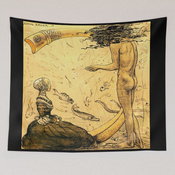 Item preview, Agneta and the Sea King - John Bauer designed and sold by RPGHaven.