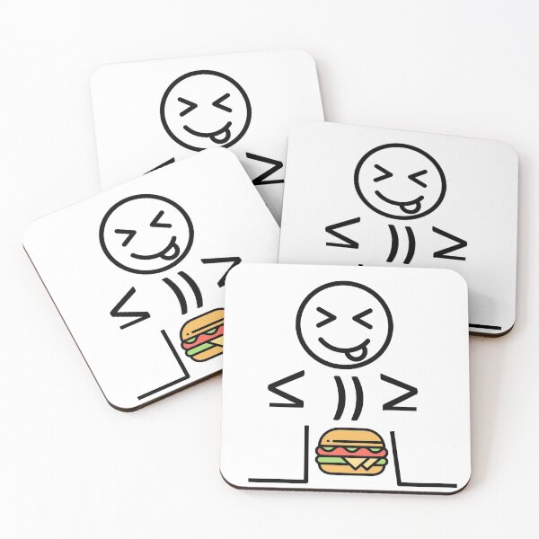 Item preview, emoji - Confident Emoji fullbody with hamburger  designed and sold by jujupey.