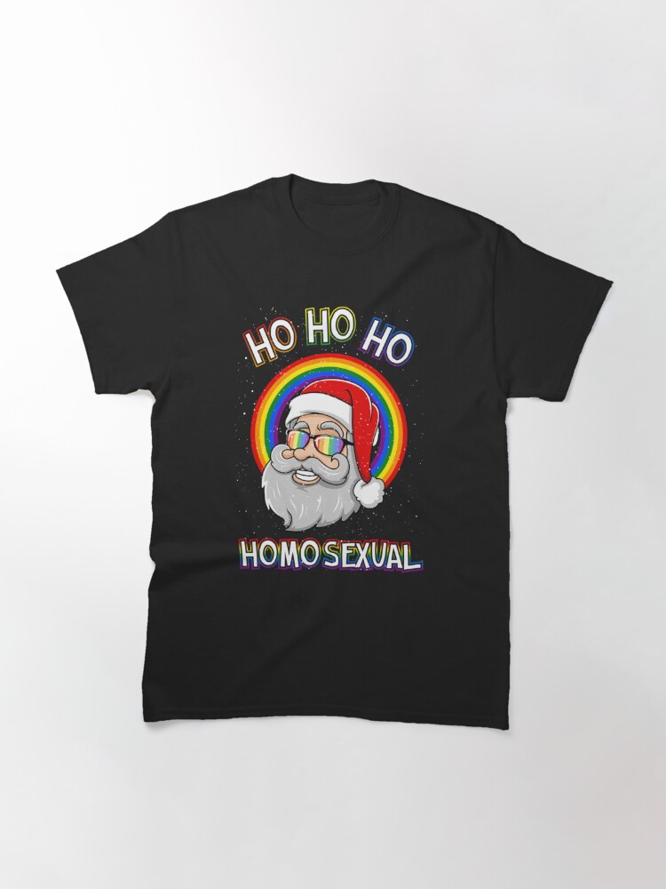 Disover Ho Ho Ho Homosexual Holigays LGBT Ugly Christmas SweaterT-Shirt