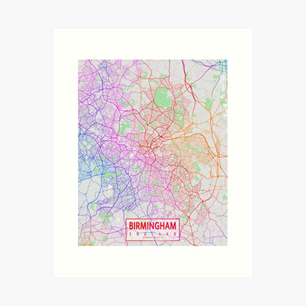Aston Elevation Map Original Acrylic Painting, Spaghetti junction Erdington Birmingham