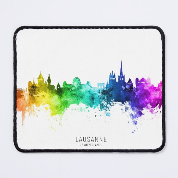 Item preview, Lausanne Switzerland Skyline designed and sold by ArtPrints.