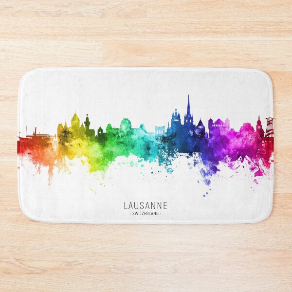 Item preview, Lausanne Switzerland Skyline designed and sold by ArtPrints.