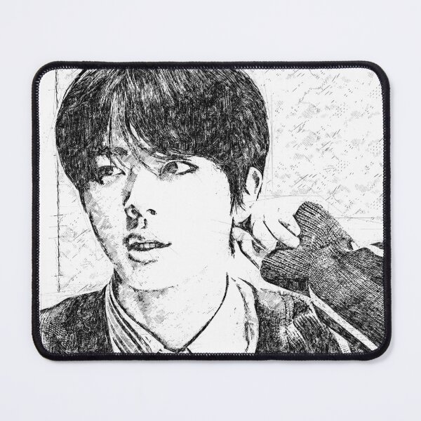 Item preview, Jin BTS Bangtan Boys K-Pop Idol Group Member 방탄소년단 Map Of The Soul 7 Pencil Sketch Artwork 04 designed and sold by mauveswancom.
