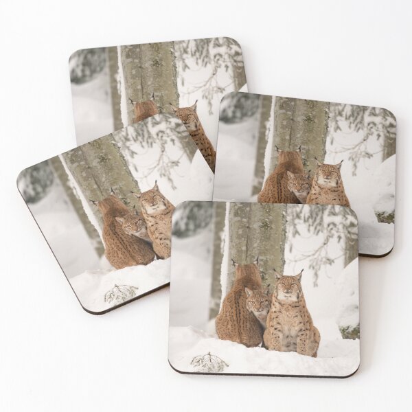 Item preview, Three lynx in the deep snow designed and sold by Ingo Gerlach.
