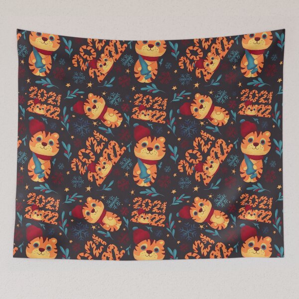 Item preview, Xmas illustration cute tiger 2022 designed and sold by Deviarty.